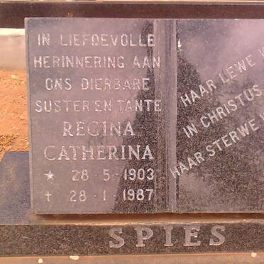 SPIES Regina Catherina 1903-1987