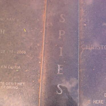 SPIES Christoffel Frederik Jacobus 1902-1995 &amp; Elizabeth Esther 1911-2006