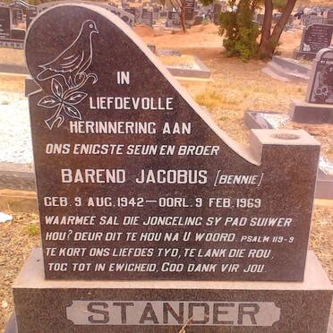 STANDER Barend Jacobus 1942-1969