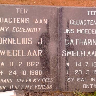 SWIEGELAAR Cornelius J. 1922-1980 &amp; Catharina J.M. MINNIE 1916-1987