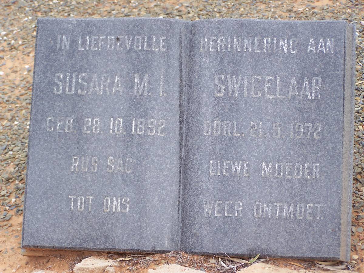 SWIGELAAR Susara M.I. 1892-1972