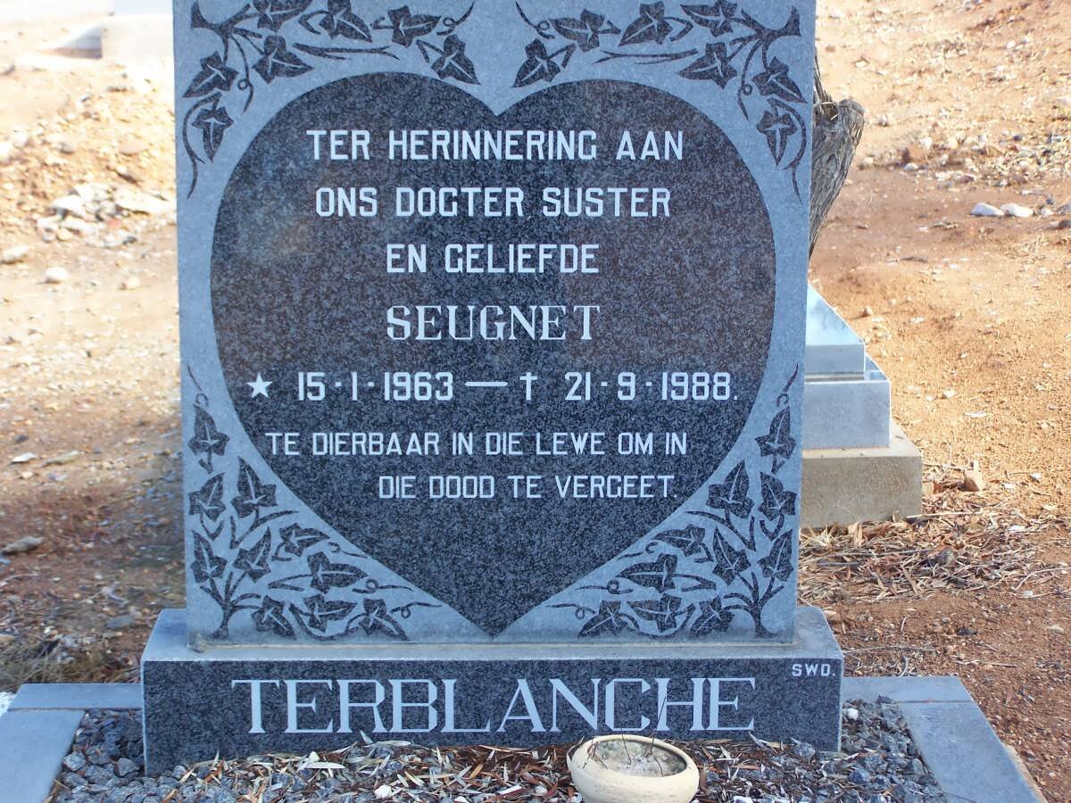 TERBLANCHE Seugnet 1963-1988