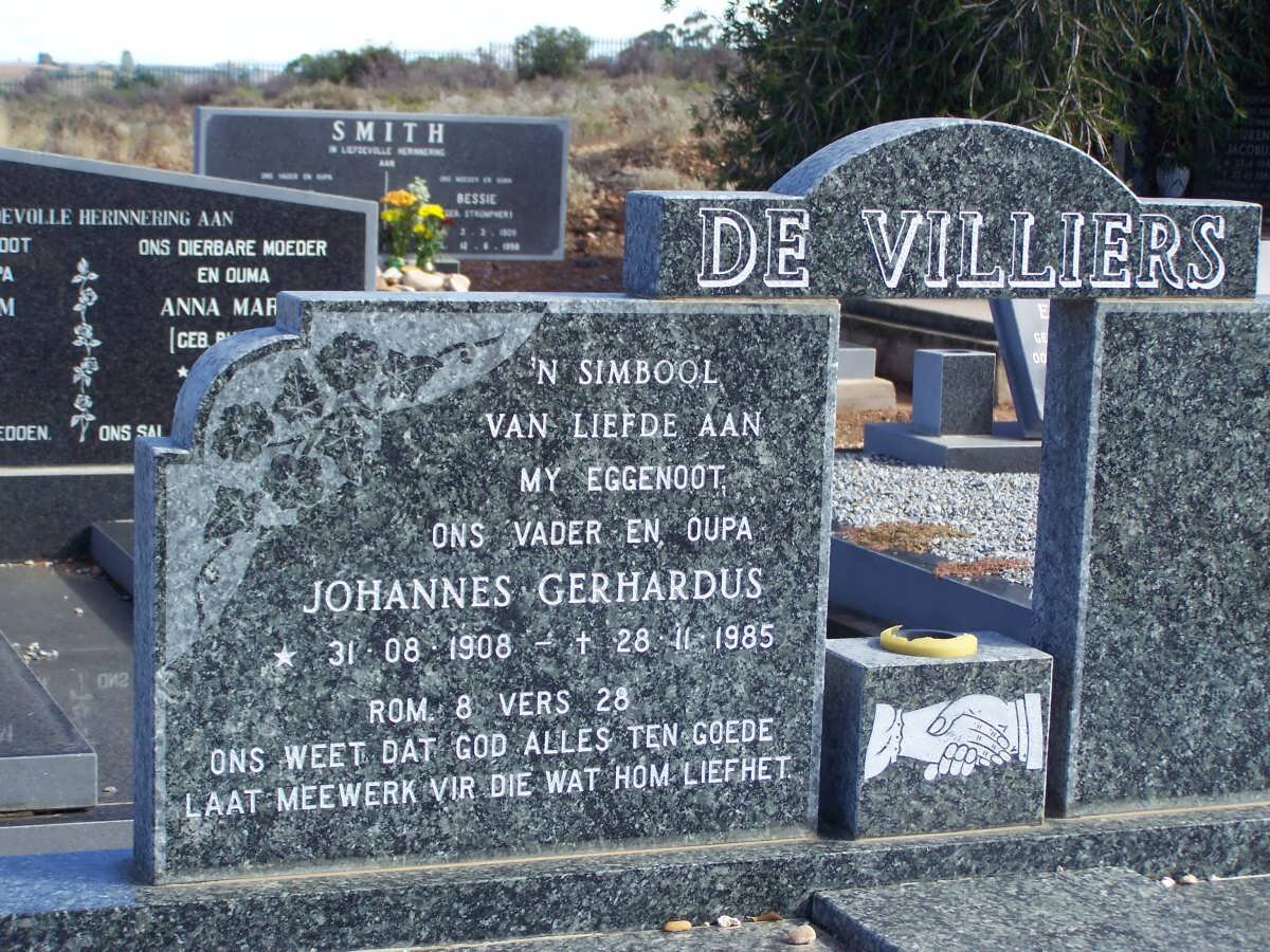 VILLIERS Johannes Gerhardus, de 1908-1985