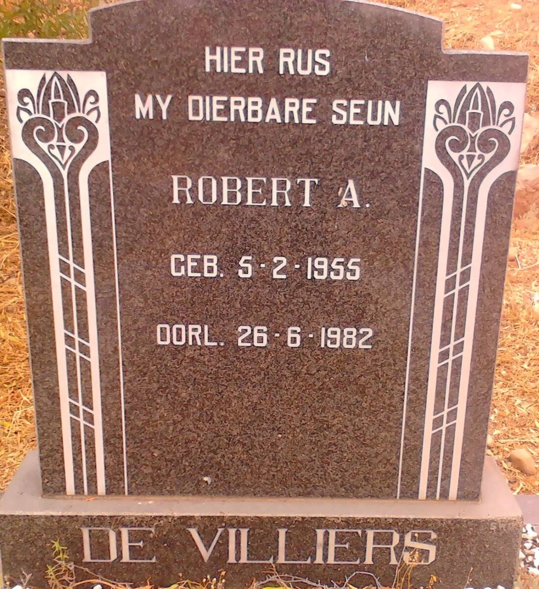 VILLIERS Robert A., de 1955-1982
