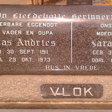 VLOK Lucas Andries 1911-1973 &amp; Sarah 1910-1994