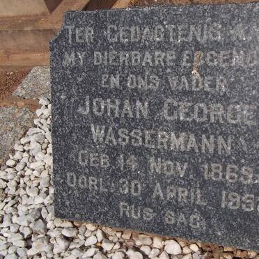 WASSERMAN Johan George 1869-1953