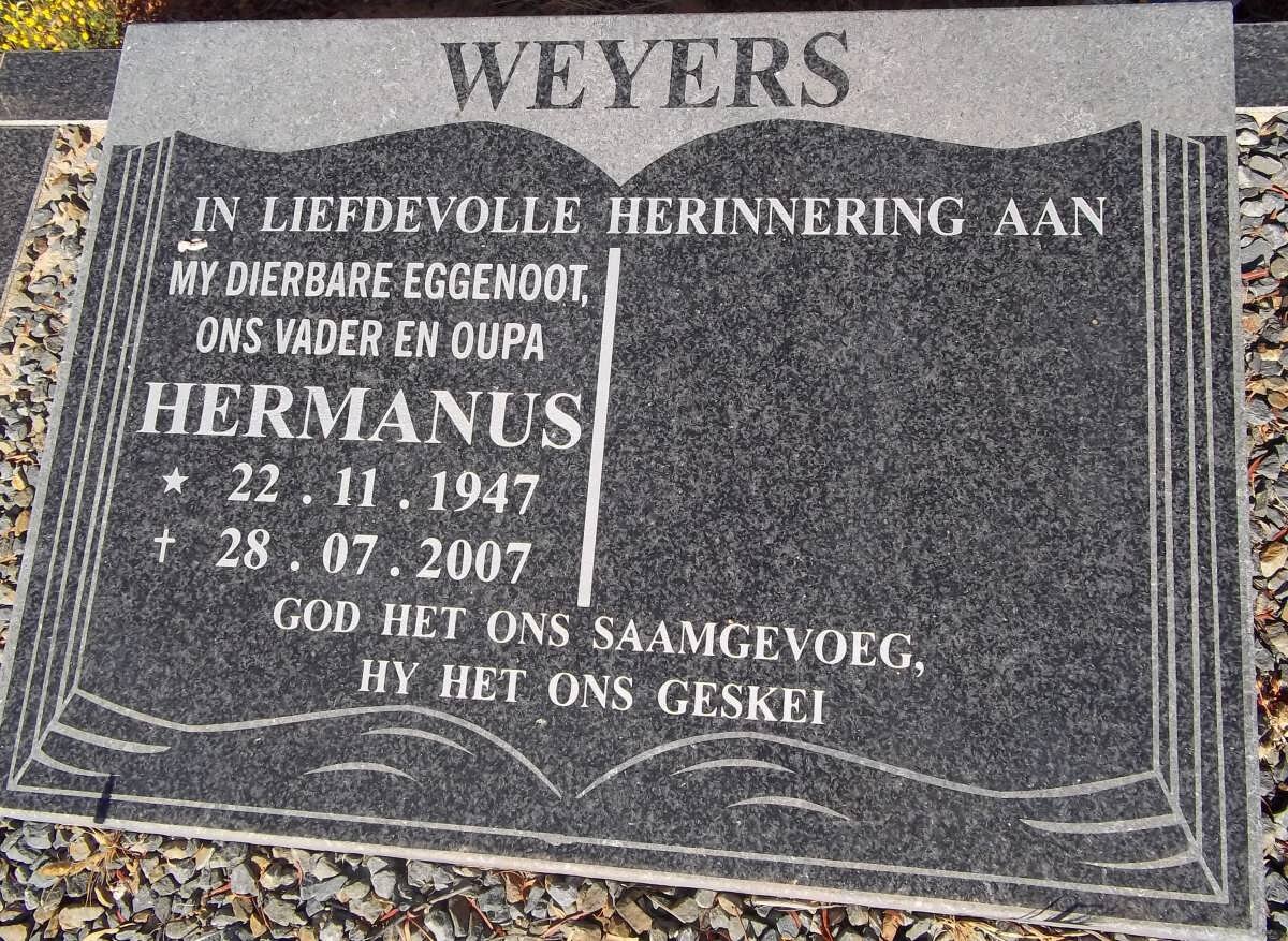 WEYERS Hermanus 1947-2007