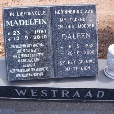 WESTRAAD Daleen 1959-2000 :: WESTRAAD Madelein 1981-2010