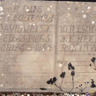 WELSH David 1863-1954