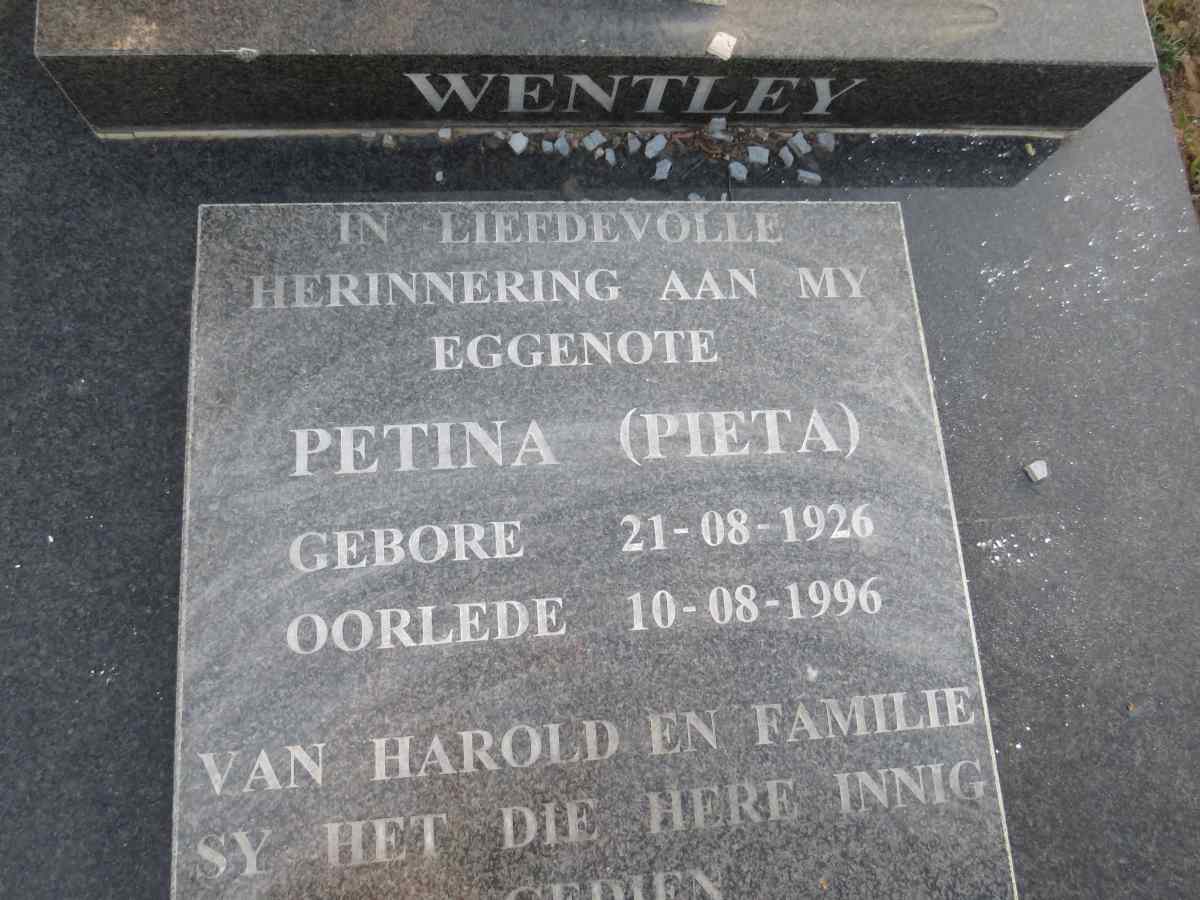 WENTLEY Petina 1926-1996