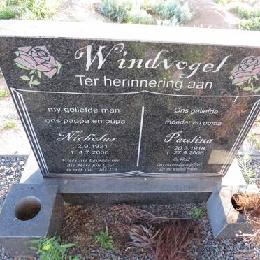 WINDVOGEL Nicholas 1921-2000 & Paulina 1918-2006