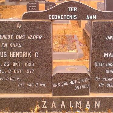ZAAIMAN Jakobus Hendrik C. 1899-1977 &amp; Maria J.J. BASSON 1914-1983