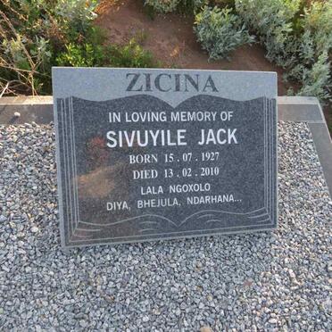 ZICINA Sivuyile Jack 1927-2010