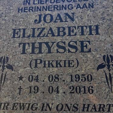 THYSSE Joan Elizabeth 1950-2016