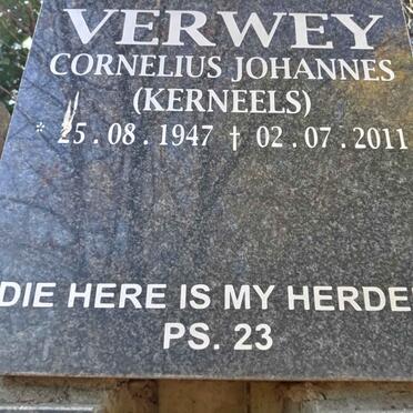 VERWEY Cornelius Johannes 1947-2011