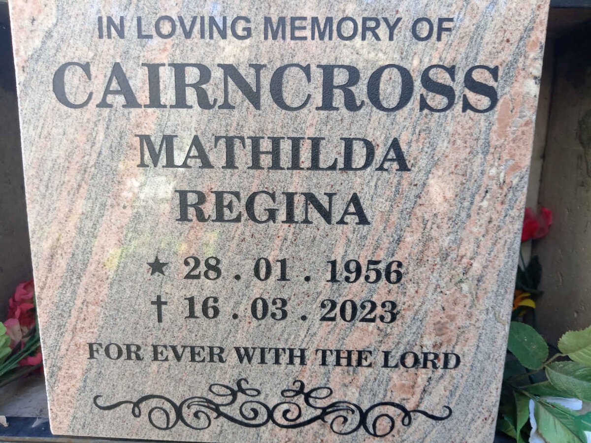 CAIRNCROSS Mathilda Regina 1956-2023