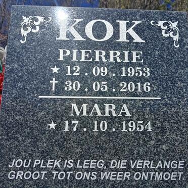 KOK Pierrie 1953-2016 & Mara 1954-