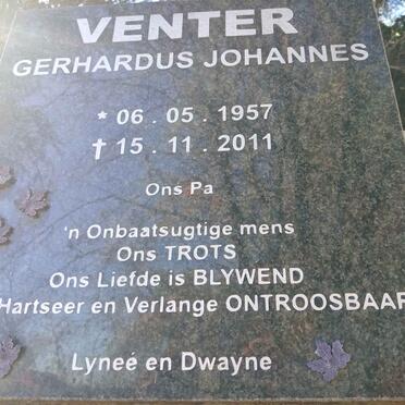 VENTER Gerhardus Johannes 1957-2011