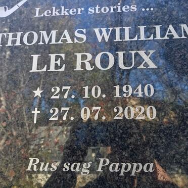 ROUX Thomas WIlliam, le 1940-2020