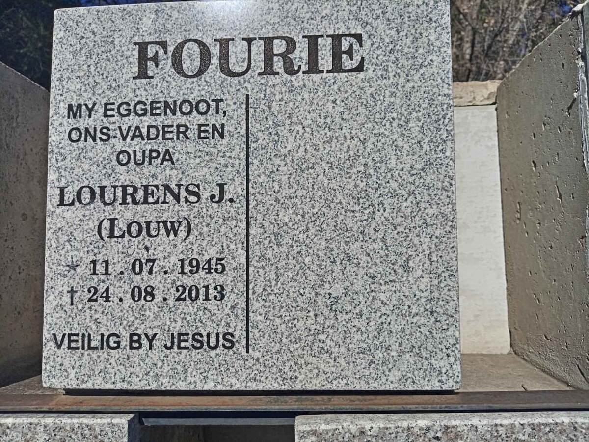 FOURIE Lourens J. 1945-2013