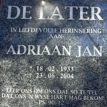 LATER Adriaan Jan, de 1933-2004