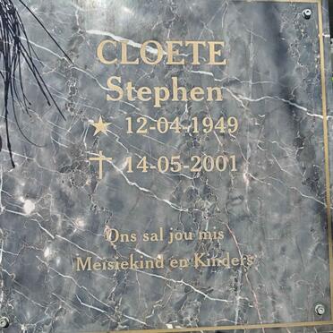 CLOETE Stephen 1949-2001
