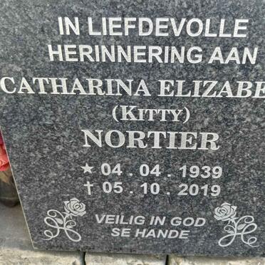 NORTIER Catharina Elizabeth 1939-2019