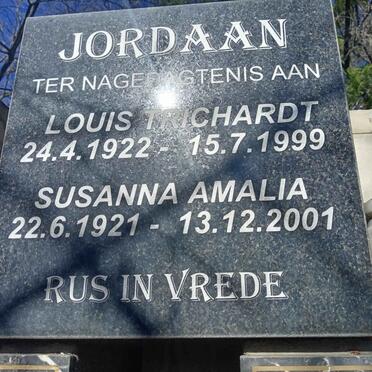 JORDAAN Louis Trichardt 1922-1999 & Susanna Amalia 1921-2001