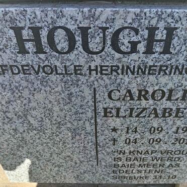 HOUGH Carolina Elizabeth 1945-2021