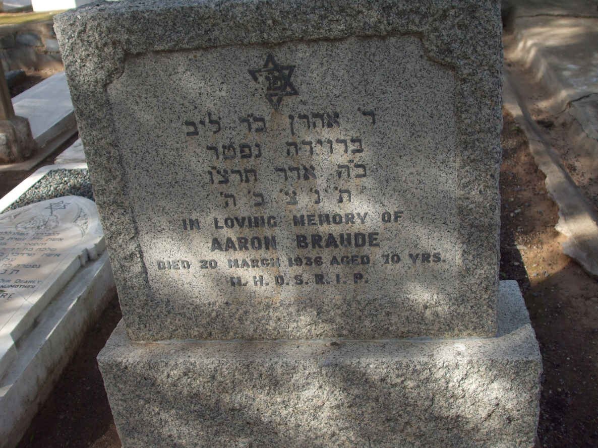 BRAUDE Aaron  -1936 