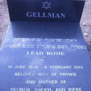 GELLMAN Leah Rosie 1928-2013
