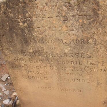 HASSES Martha nee ASHKERNAZER -1892