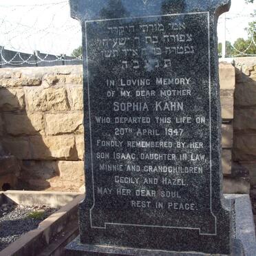 KAHN Sophia  -1947