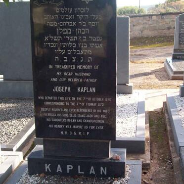 KAPLAN Joseph  -1970