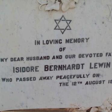 LEWIN Isidore Bernhardt  -1947