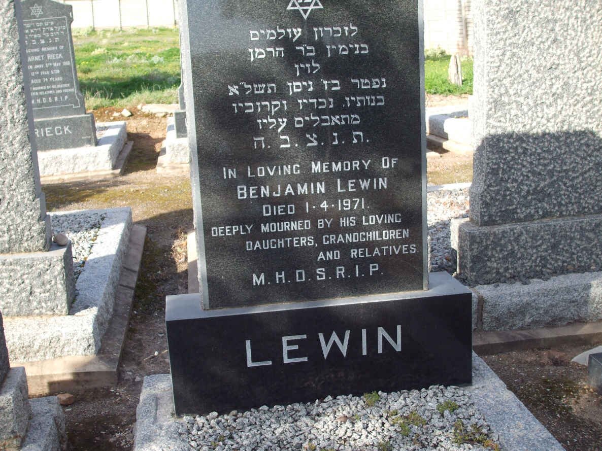 LEWIN Benjamin  -1971