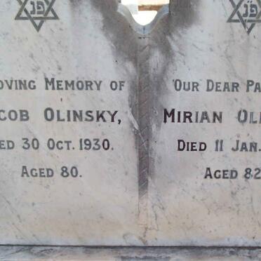 OLINSKY Jacob  -1930 &amp;  Mirian  -1931 