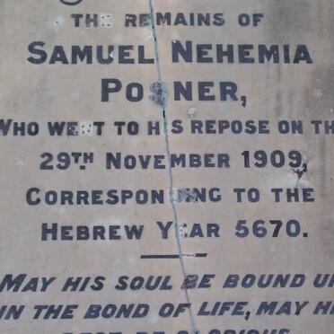 POSNER Samuel Nehemia  -1909