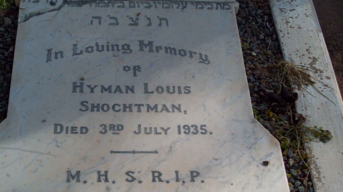 SHOCHTMAN Hyman Louis  -1935