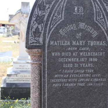 THOMAS Matlida Mary nee GAVIN 1865-1896