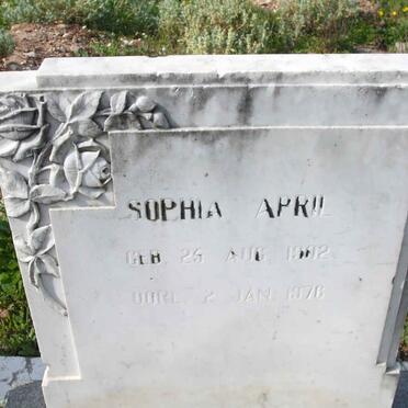 APRIL Sophia 1902-1976