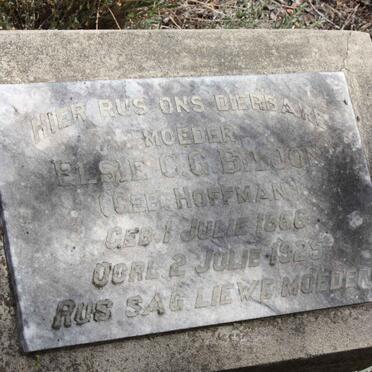 BILJON Elsie C.G.nee HOFFMAN 1866-1925