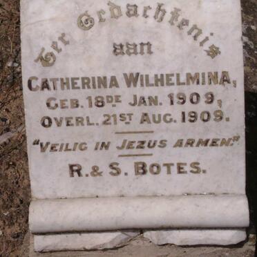 BOTES Catherina Wilhelmina 1909-1909