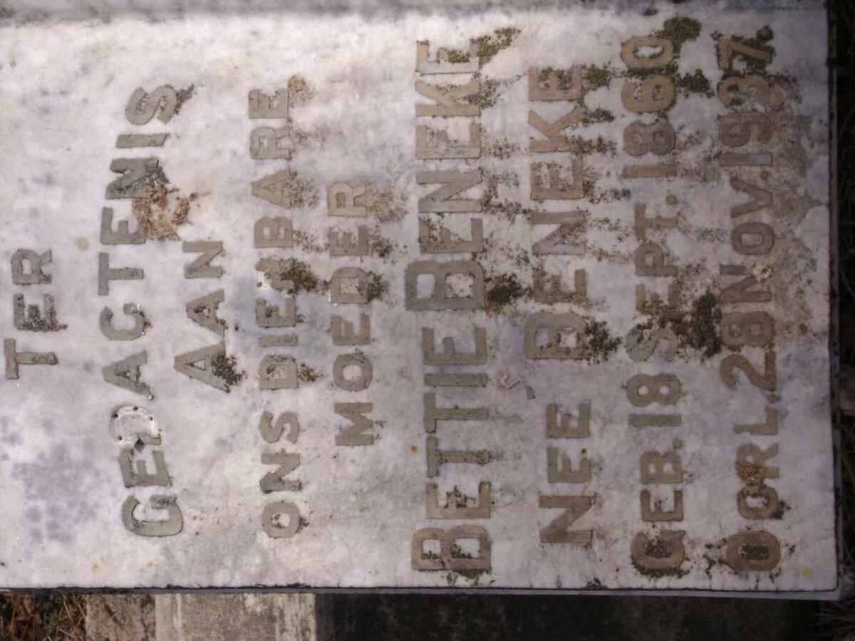 BENEKE Bettie nee BENEKE 1860-1937