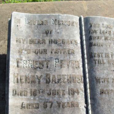 BARENDSE Ernest Peter Henry  -1947
