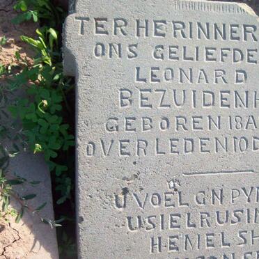 BEZUIDENHOUT Leonard F.L. 1835-1932