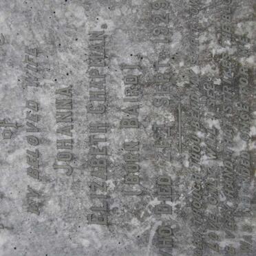 CHAPMAN Johanna Elizabeth nee BAIRD -1929