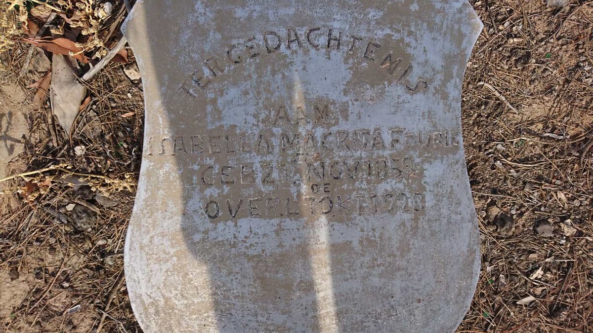 FOURIE Isabella Magrita 1859-1923