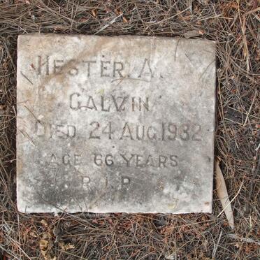GALVIN Hester A. -1932