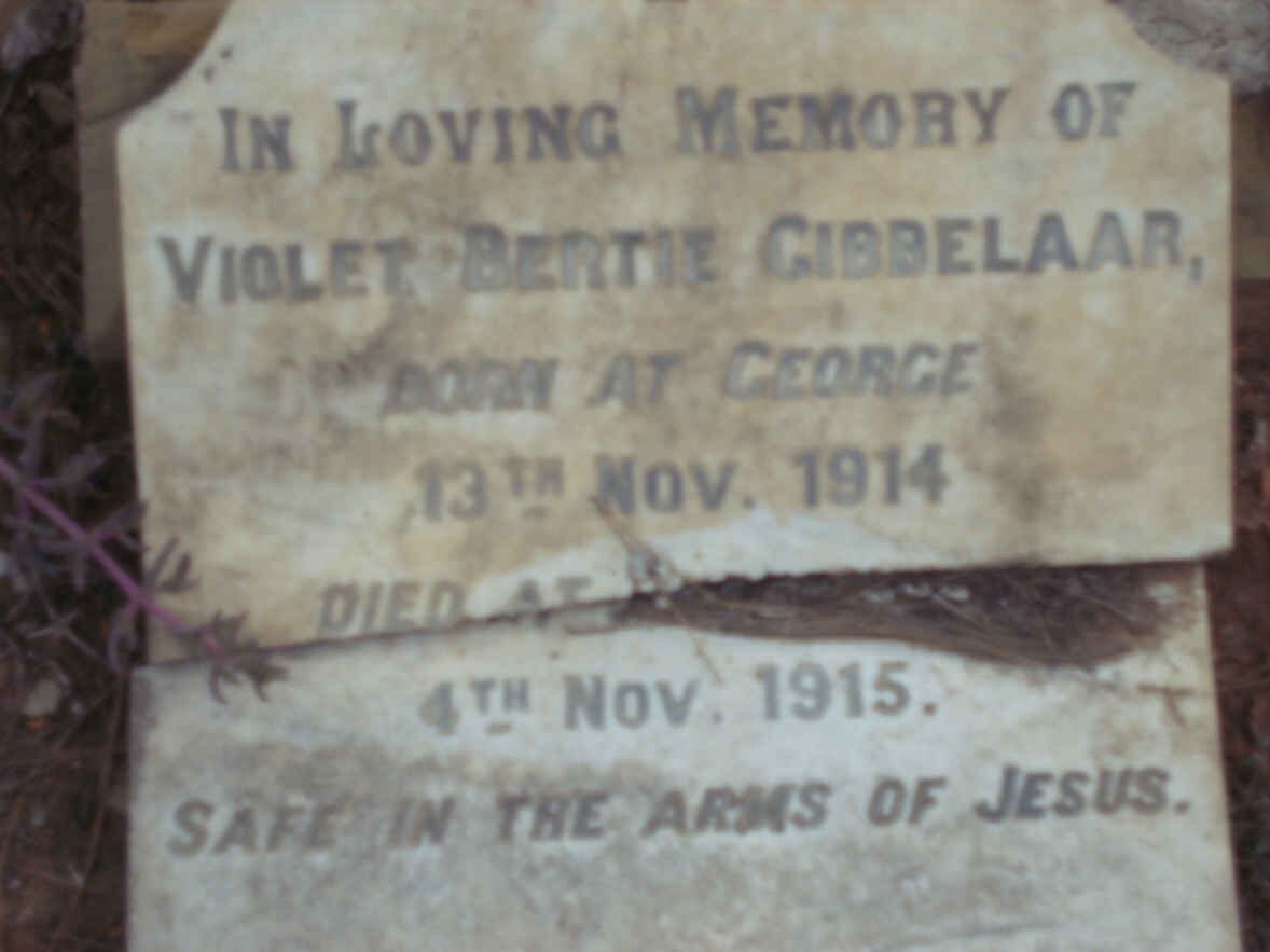 GIBBELAAR Violet Bertie 1914-1915